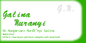 galina muranyi business card